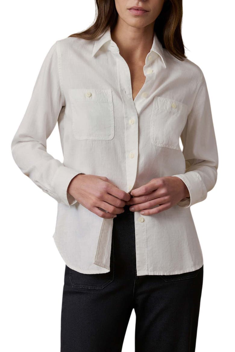Tried & True Chambray Classic Shirt, Main, color, WHITE