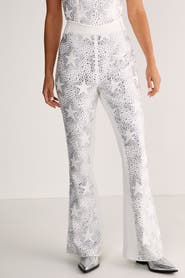 NASTY GAL Star Diamante Tailored Flare Trousers