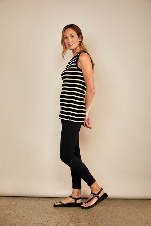 The Bshirt Rib Racer Vest In Black