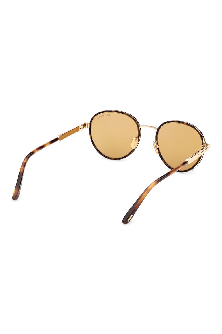 Jet 51mm Round Sunglasses, Alternate, color, CLASSIC HAVANA GOLD / VICUNA