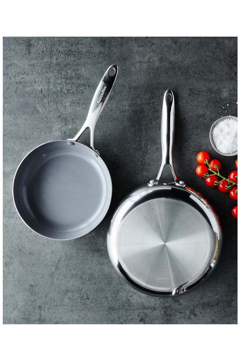 Valencia Pro Stainless Steel Nonstick 8-Inch & 10-Inch Fry Pan Set, Alternate, color, STAINLESS STEEL