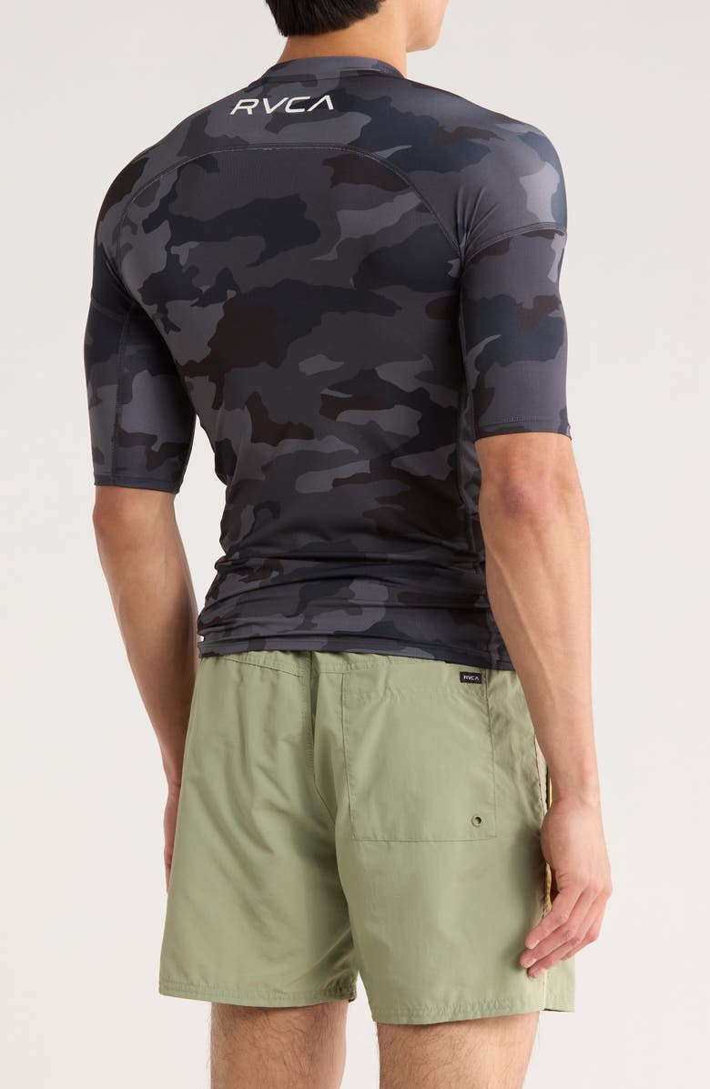 RVCA Camo Rashguard T-Shirt, Alternate, color, Black Camo