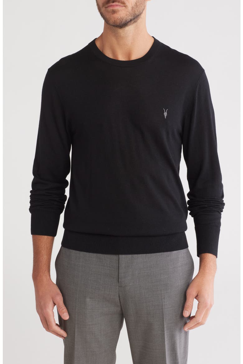 Nomo Crewneck Sweater, Main, color, BLACK