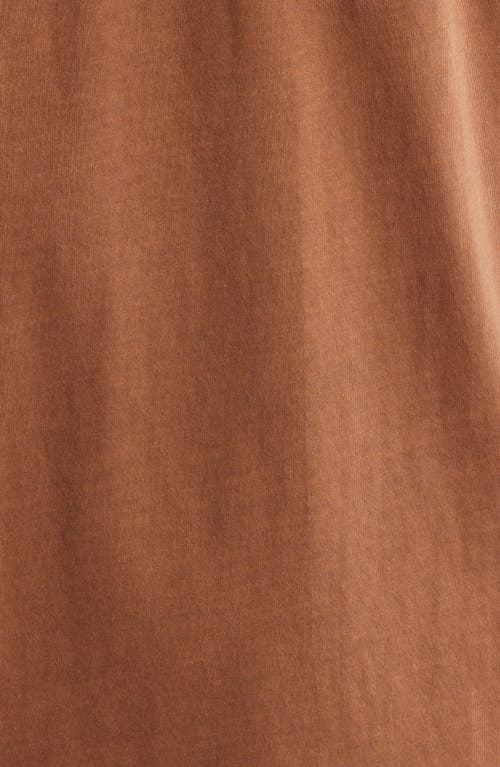Treasure & Bond Solid Cotton Jersey Polo In Brown Aztec