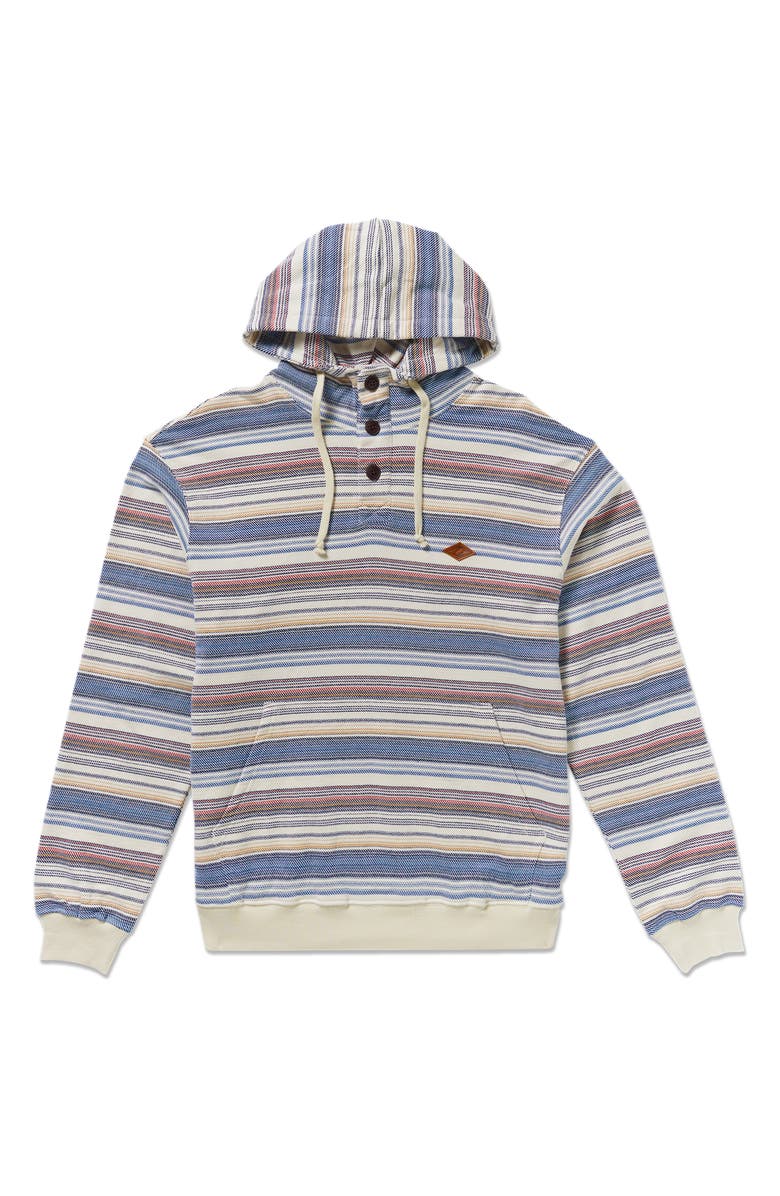 Billabong Rancho Stripe Hooded Pullover, Alternate, color, Brown/ Blue Multi