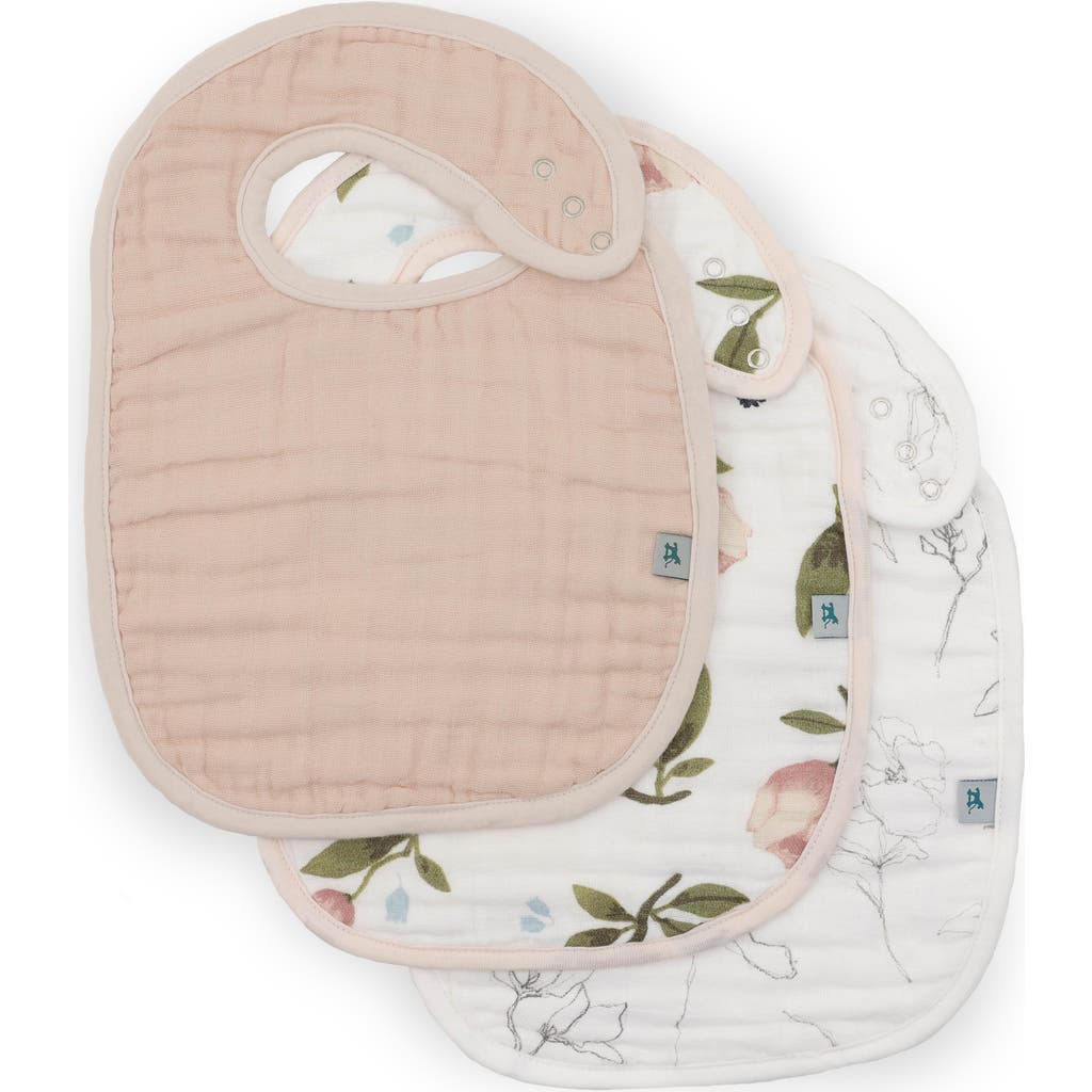 Little Unicorn 3-pack Organic Cotton Muslin Bibs In Brown