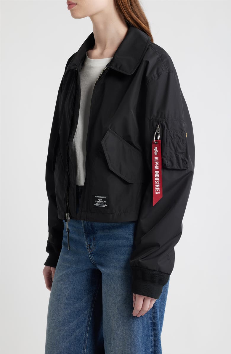 Alpha Industries CWU 36/P Relaxed Flight Jacket, Alternate, color, Black