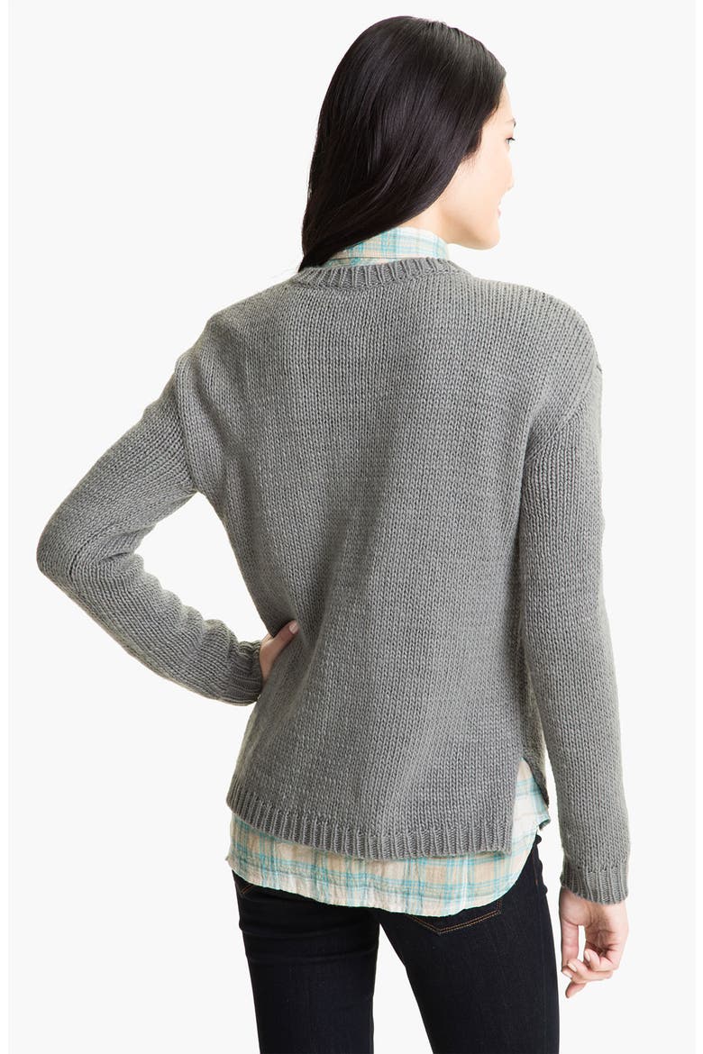 Intarsia Sweater, Alternate, color, GREY