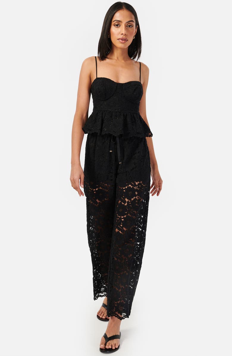 CAMI NYC Alexandra Peplum Lace Bustier Camisole, Alternate, color, 