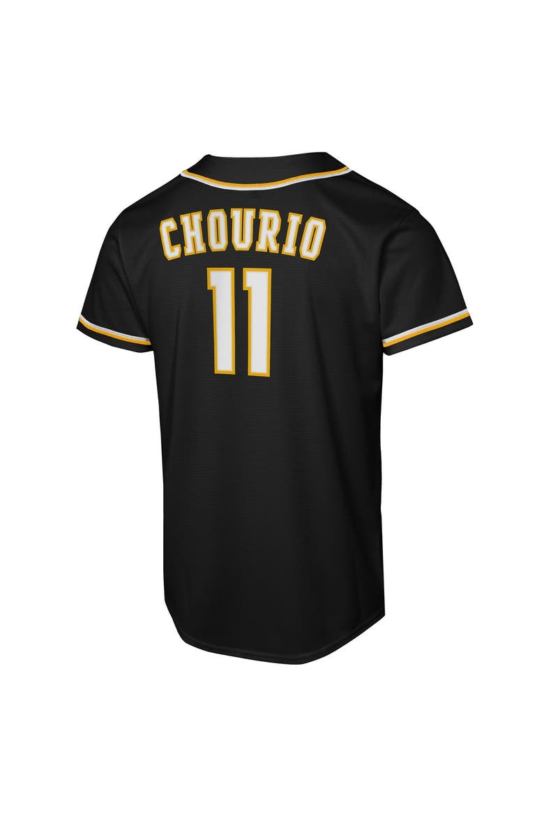 Youth Nike Jackson Chourio Black Milwaukee Brewers Fashion Replica Player Jersey, Alternate, color, Black