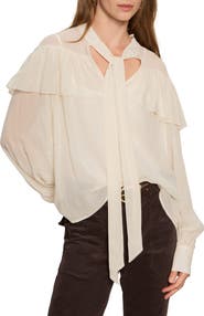 Sanctuary Fade Into You Ruffle Georgette Top