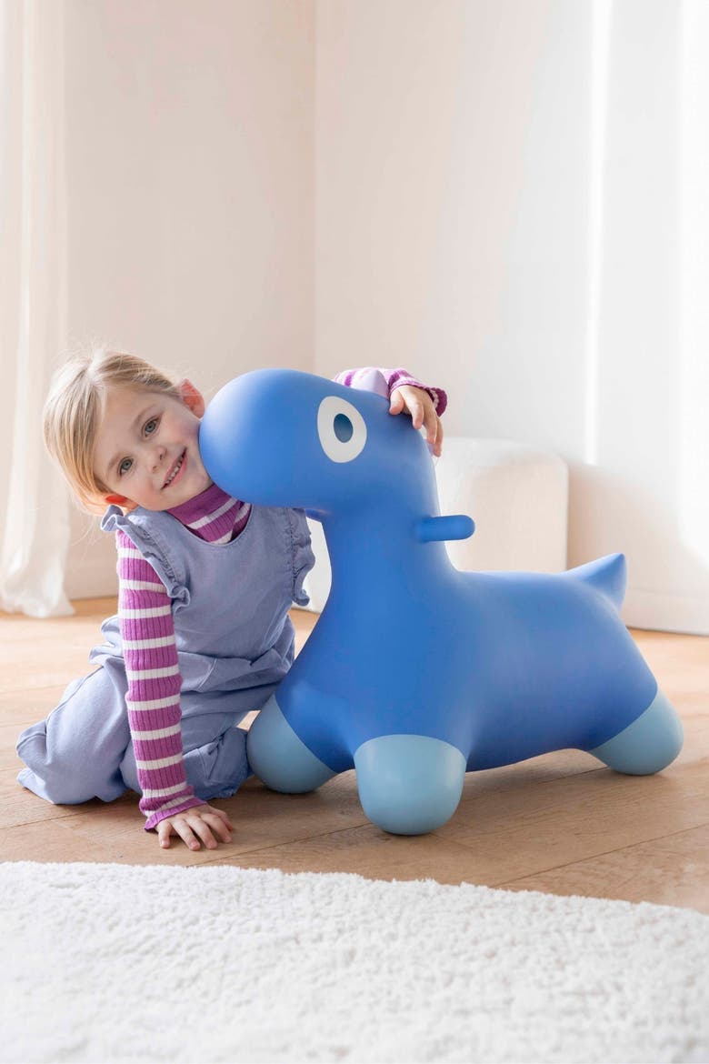 Hoppi Dino Inflatable Toy for Kids, Alternate, color, Cosmic Blue