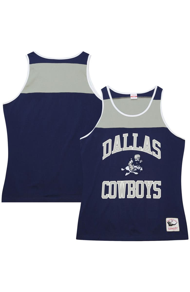Mitchell & Ness Men's Mitchell & Ness Navy/Gray Dallas Cowboys  Heritage Colorblock Tank Top, Main, color, Navy