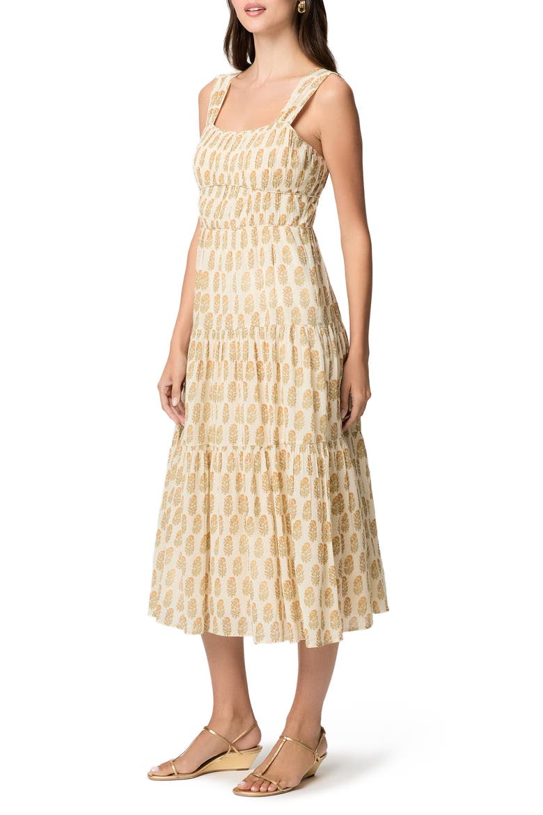 Kinney Tiered Cotton Midi Dress, Alternate, color, BONE MULTI
