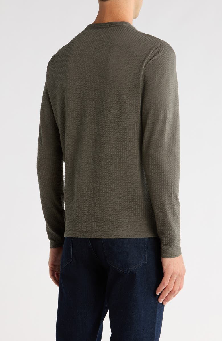 Robert Barakett Jeffrey Y-Neck Henley Top, Alternate, color, Dark Olive