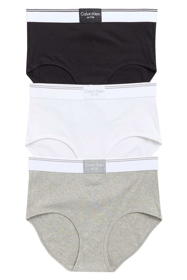 3-Pack Balance Bikini Briefs, Main, color, BLACK/ GREY HEATHER/ WHITE