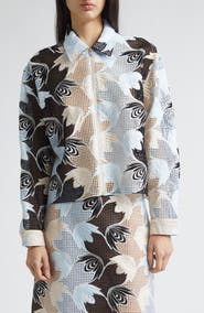 Marni Floral Embroidered Cotton Blend Shirt