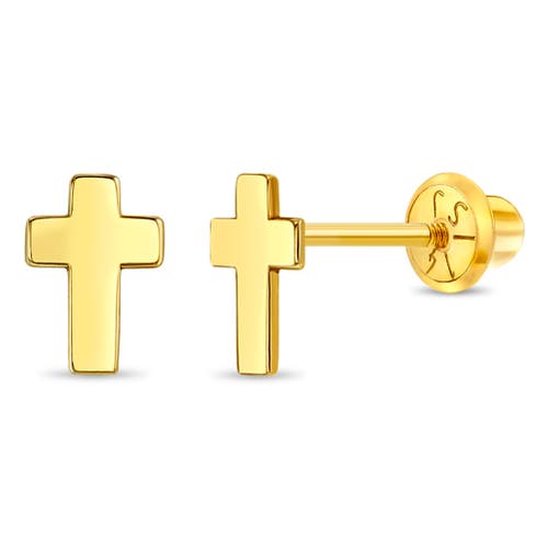 In Season Jewelry 14k Tiny Cross Earrings in Gold at Nordstrom