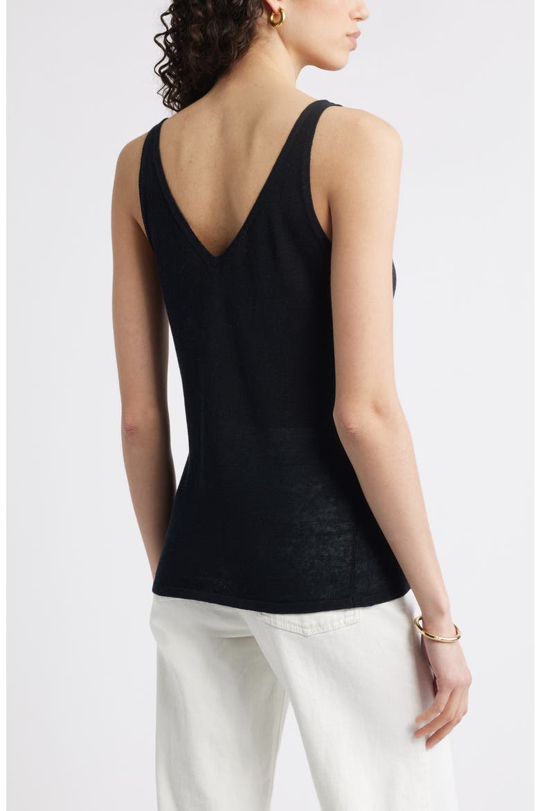 Double-V Line Blend Tank, Alternate, color, BLACK