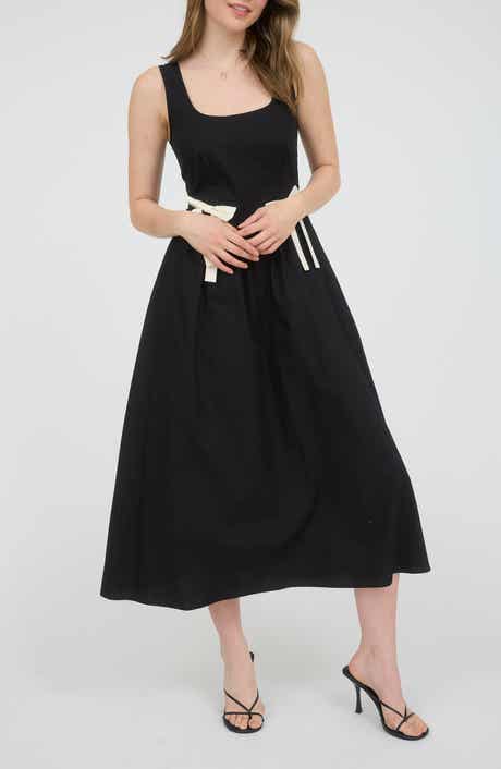 Blu Pepper Bow Detail Midi Sundress
