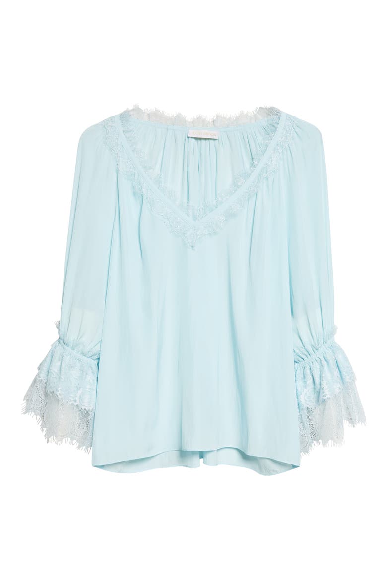 Lilah Lace Trim Top, Alternate, color, BLUE BREEZE