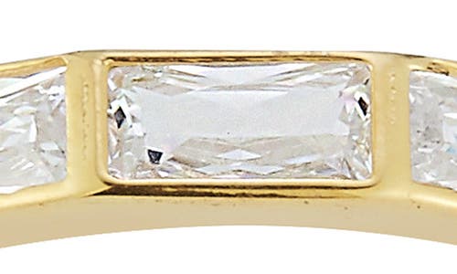 Chloe & Madison Chloe And Madison 14k Gold Plate Sterling Silver Cubic Zirconia Ring In Gold