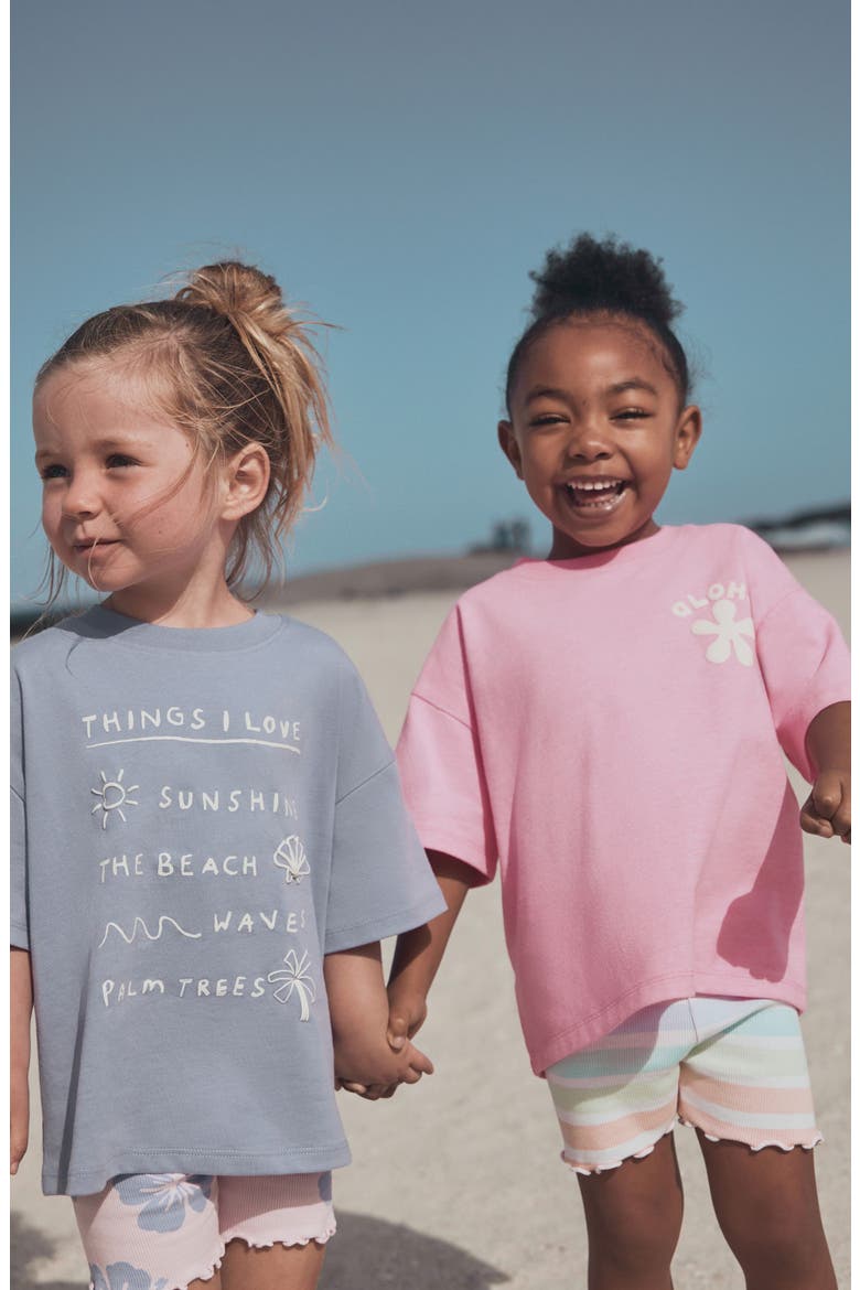 Kids' Cotton T-Shirts & Shorts Assorted 4-Pack, Alternate, color, PINK
