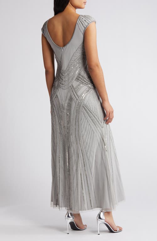 Pisarro Nights Embellished Cap Sleeve Gown