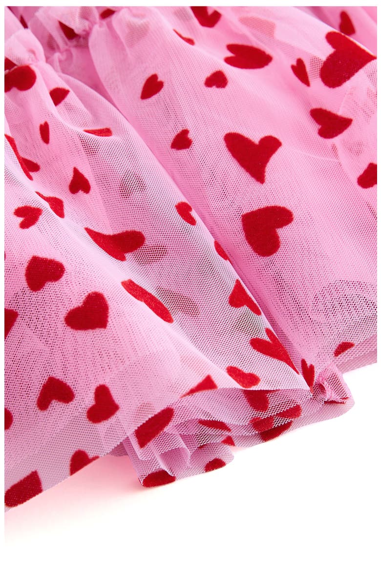 Kids' Heart Mesh Tutu Skirt, Alternate, color, RED