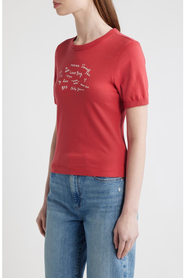 Sweetheart Phrases Mica Cotton Graphic T-Shirt, Alternate, color, RED