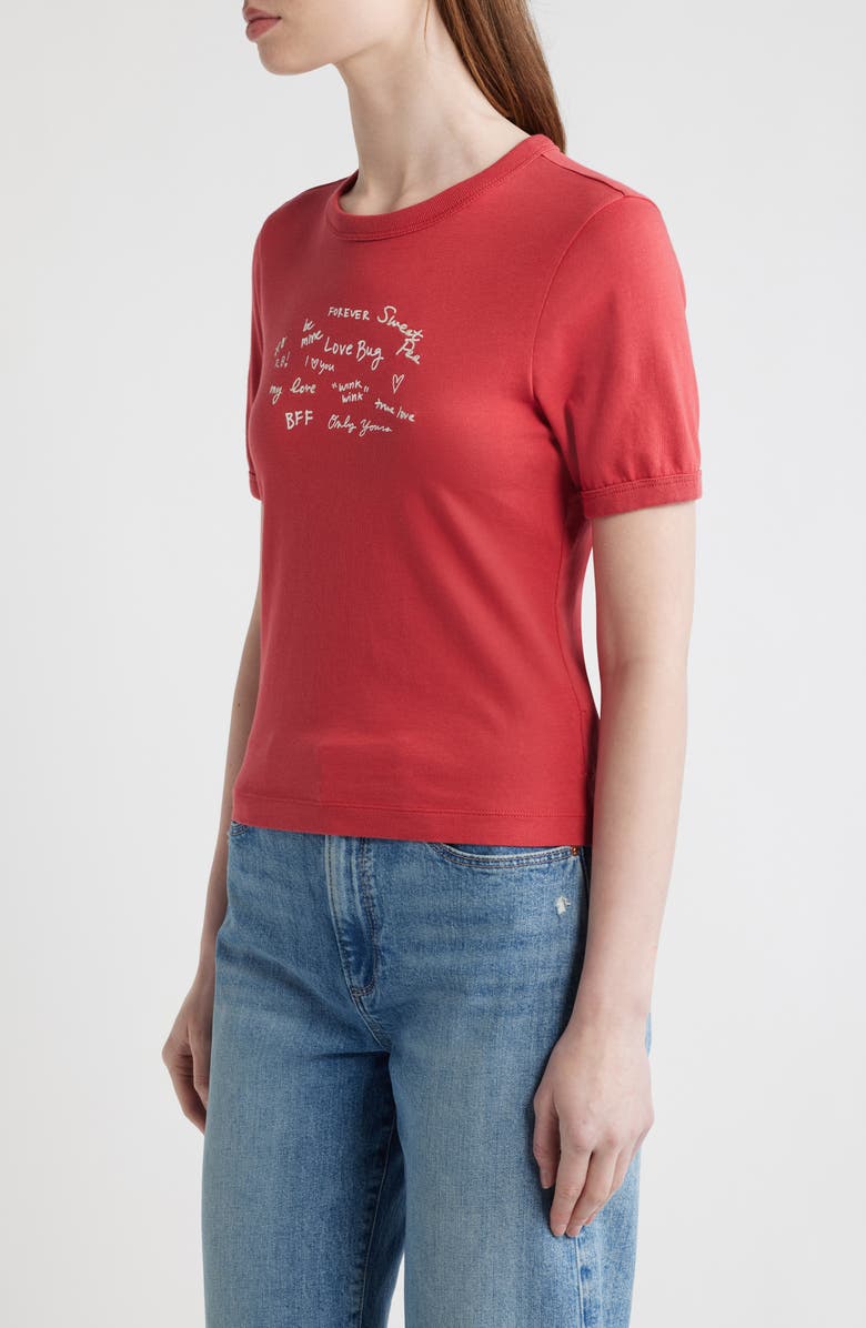 rag & bone Sweetheart Phrases Mica Cotton Graphic T-Shirt, Alternate, color, Red