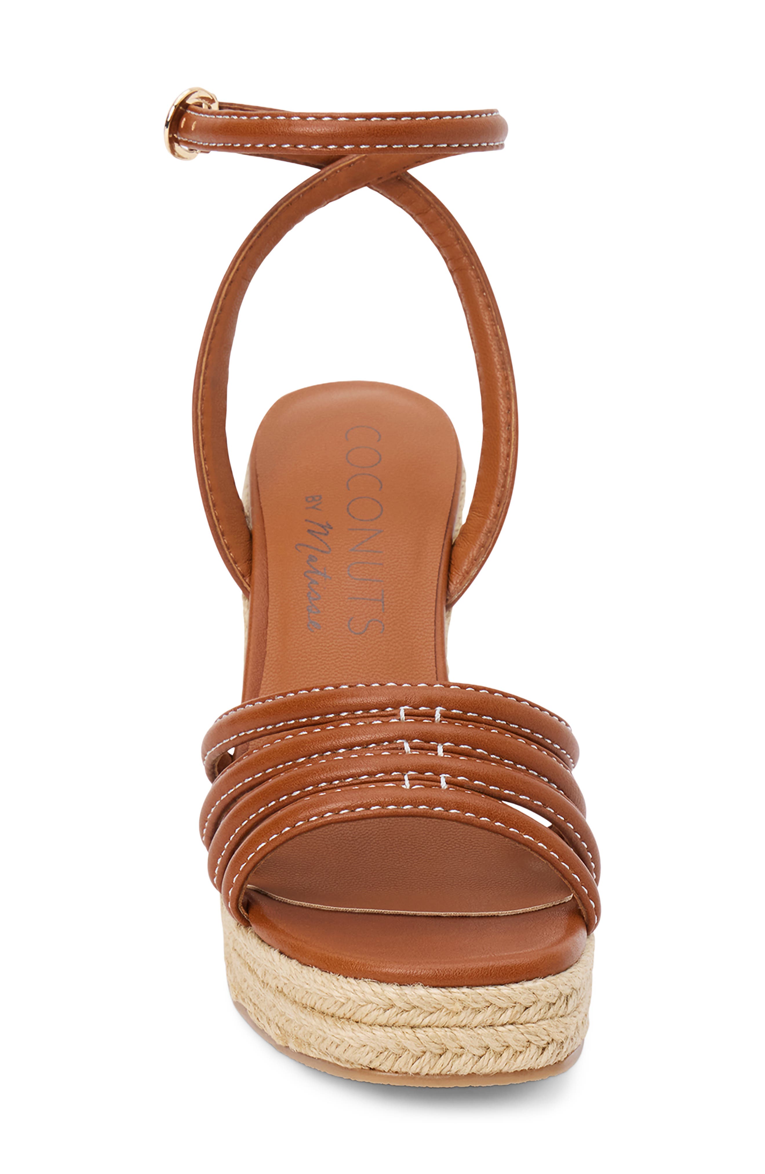 Coconuts by Matisse Sunnie Espadrille Ankle Strap Platform Wedge Sandal, Alternate, color, Cognac