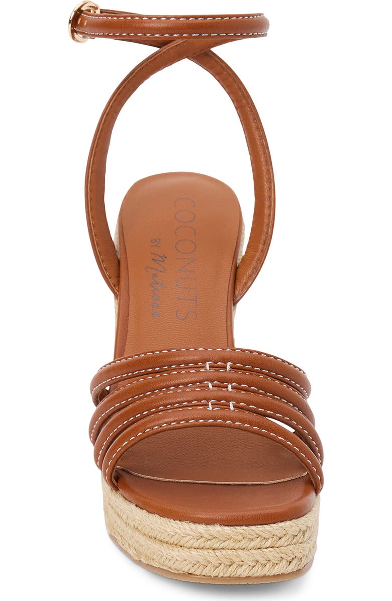 Coconuts by Matisse Sunnie Espadrille Ankle Strap Platform Wedge Sandal, Alternate, color, Cognac