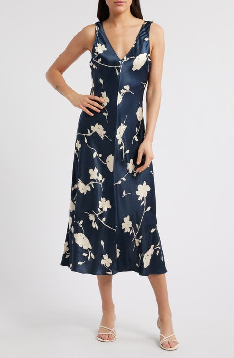 Camellia Floral Print Midi Dress