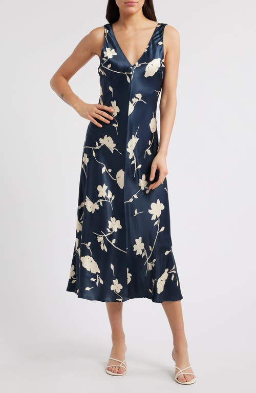 Rails Camellia Midi Dress In Midnight Roses