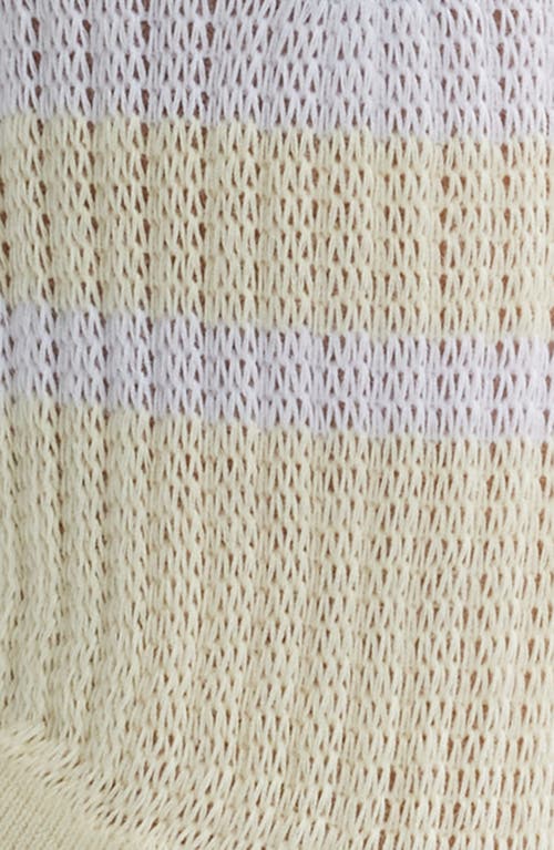 Stems Varsity Flower Crew Socks In Cream