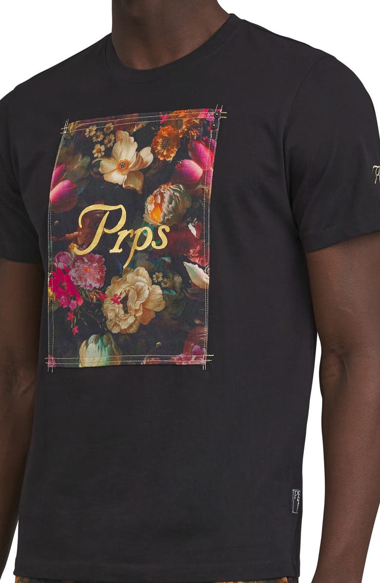 PRPS Alba Floral Appliqué Embroidered Cotton Graphic T-Shirt, Alternate, color, 