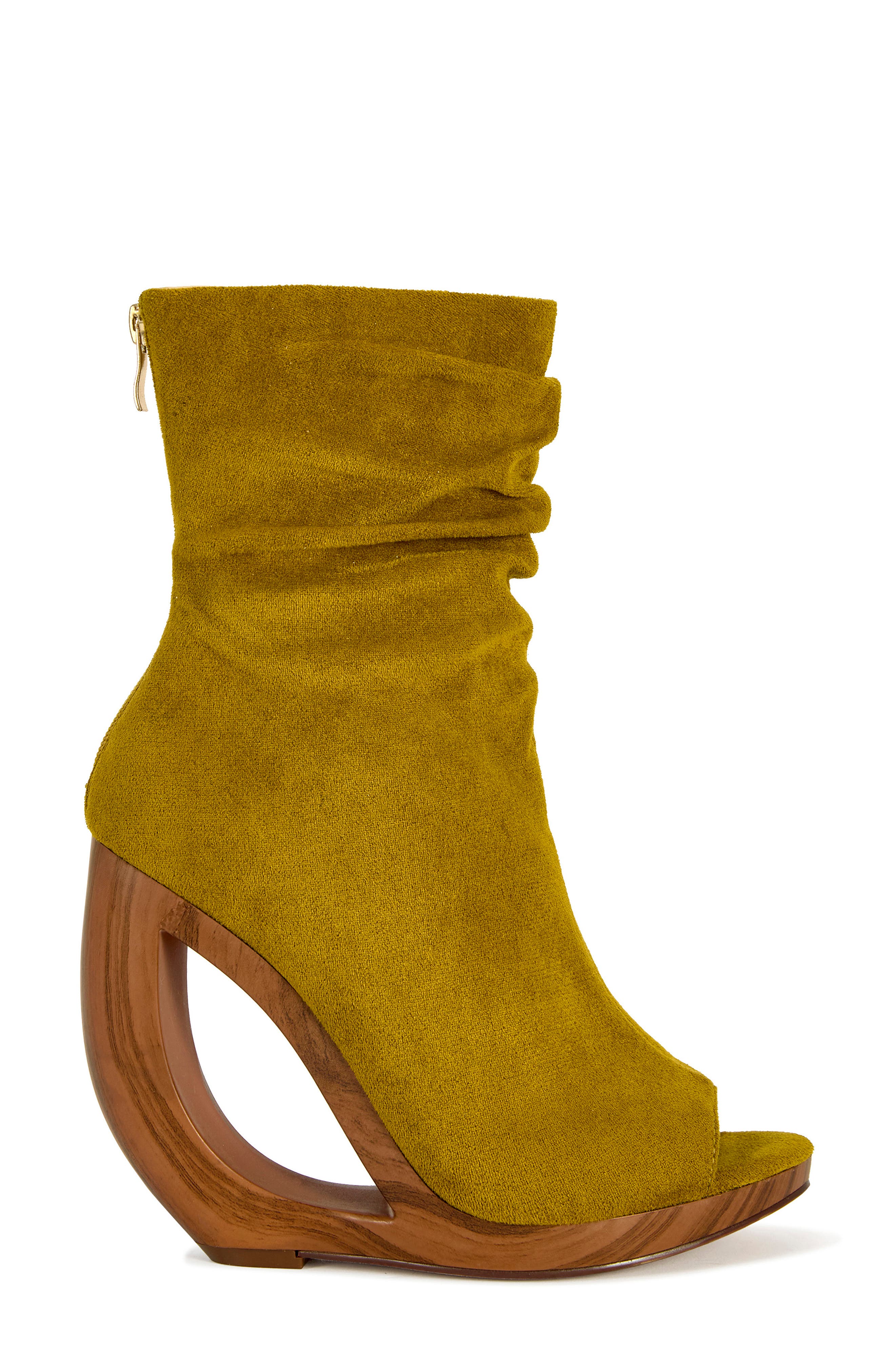 Arlo Peep Toe Bootie, Alternate, color, MUSTARD