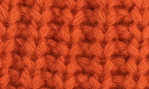 Portolano Chunky Wool Blend Beanie With Faux Fur Pompom In Orange