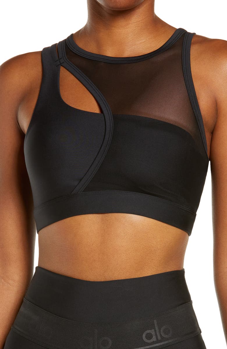 Alo Airlift Crescent Rib Sports Bra, Main, color,