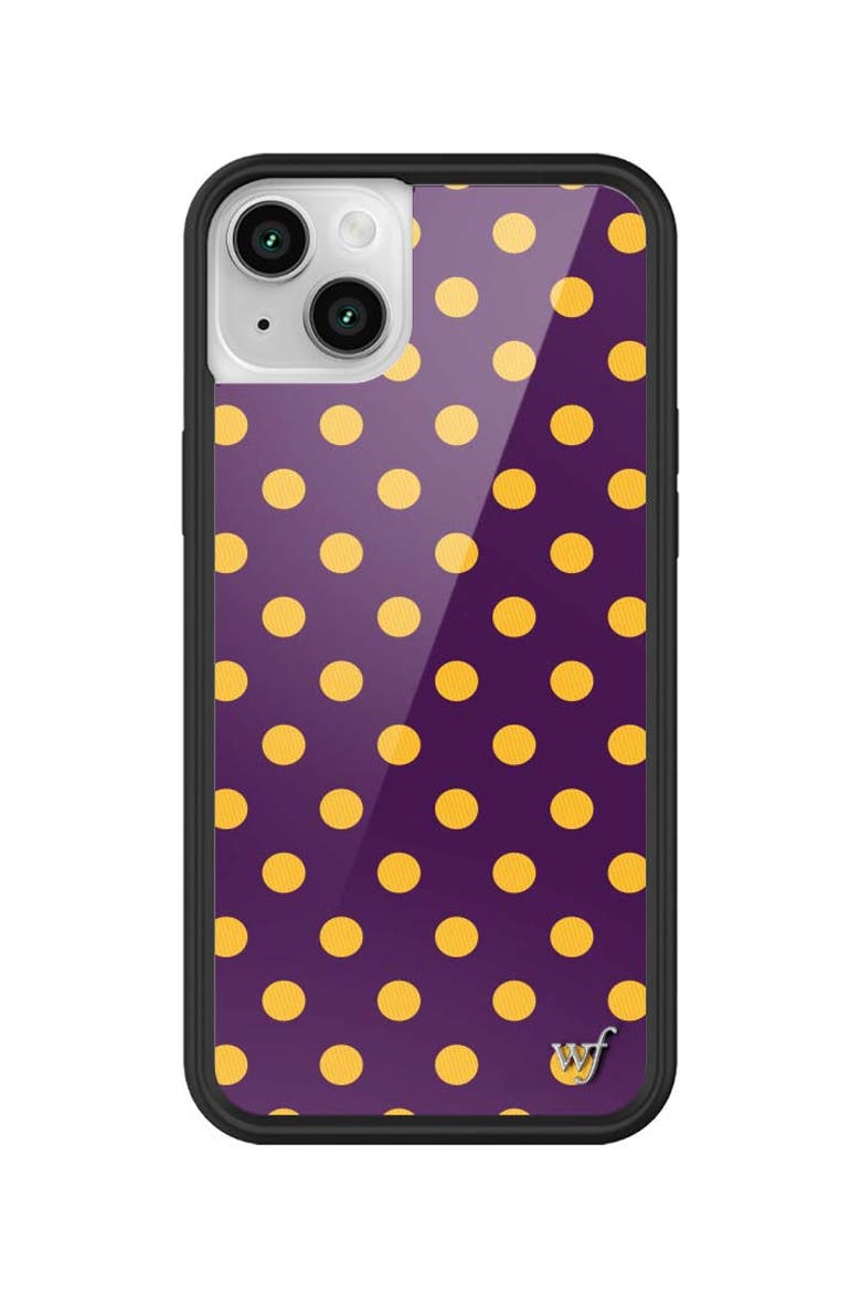 Polka Dot | Purple and Yellow iPhone Case, Alternate, color, Purple