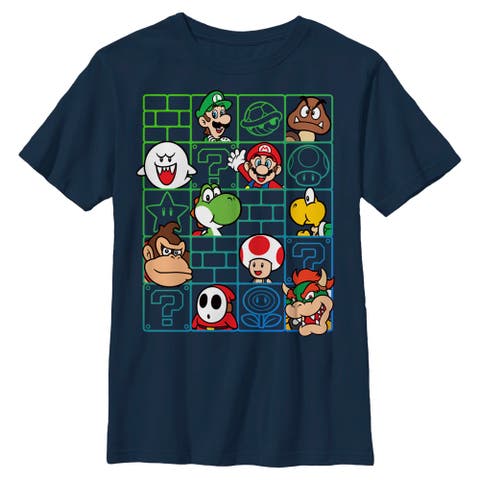 Boys' Mario Characters Wall Graphic Short Sleeve T-shirt