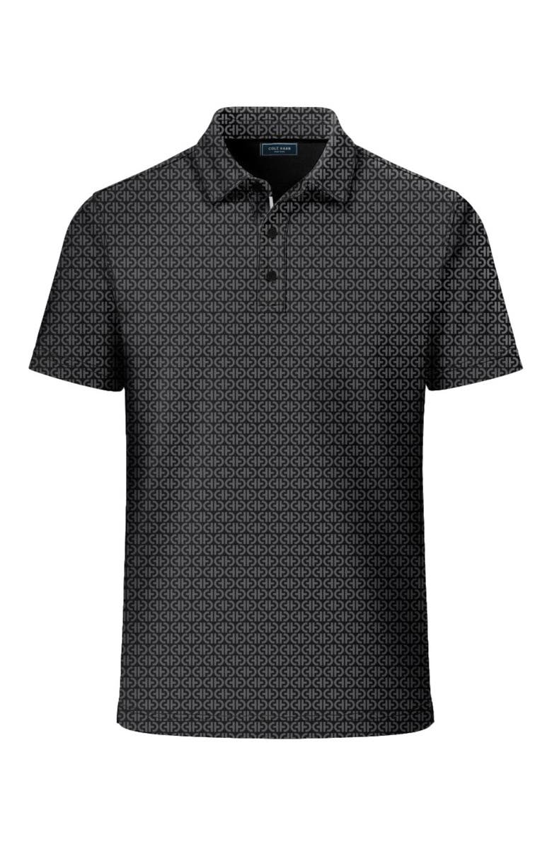 Cole Haan Golf Apparel Iconic Polo, Alternate, color, Jet Black Ch Print