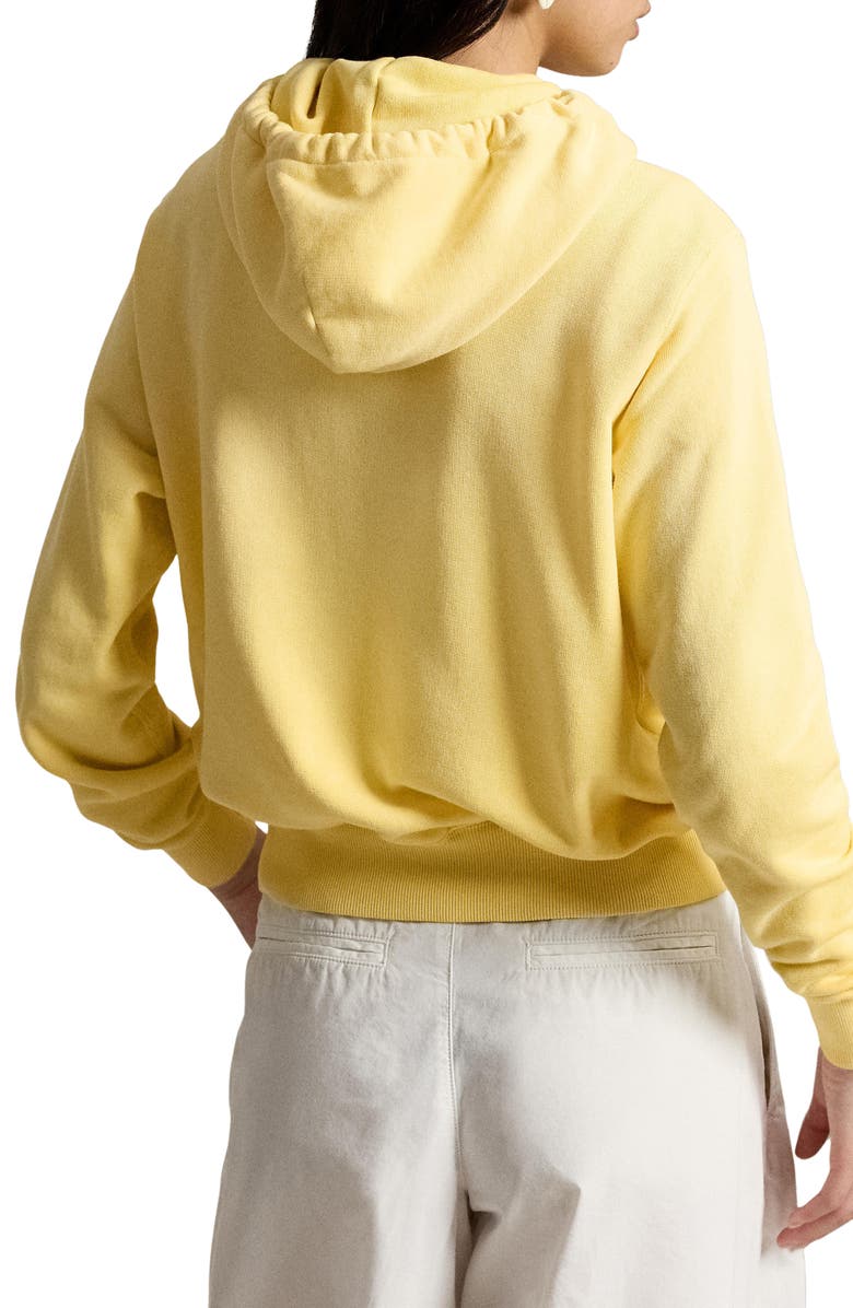 Polo Ralph Lauren Lightweight Cotton Fleece Hoodie, Alternate, color, Banana Peel