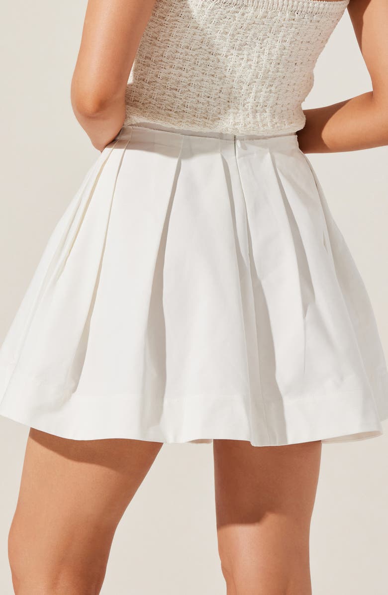 ASTR the Label Antheia Cotton Skater Skirt, Alternate, color, White