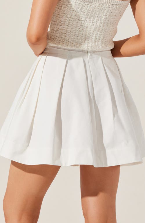Astr The Label Antheia Cotton Skater Skirt In White