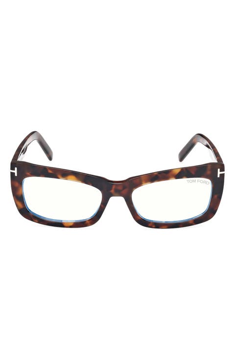 55mm Rectangular Blue Light Blocking Glasses