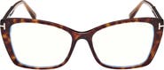 TOM FORD 55mm Butterfly Blue Light Blocking Optical Glasses