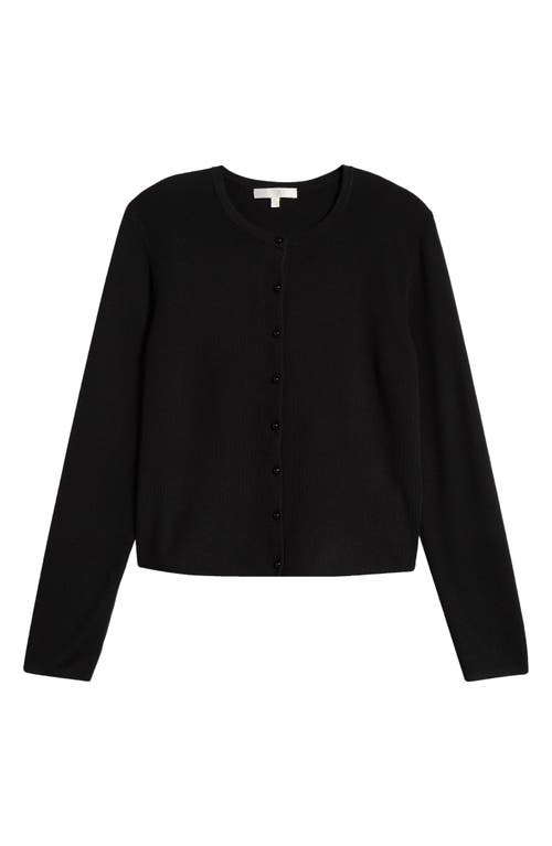 Wayf Carly Rib Cardigan In Black