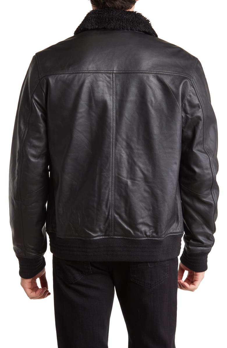 Slate & Stone Faux Shearling Leather Aviator Jacket, Alternate, color,